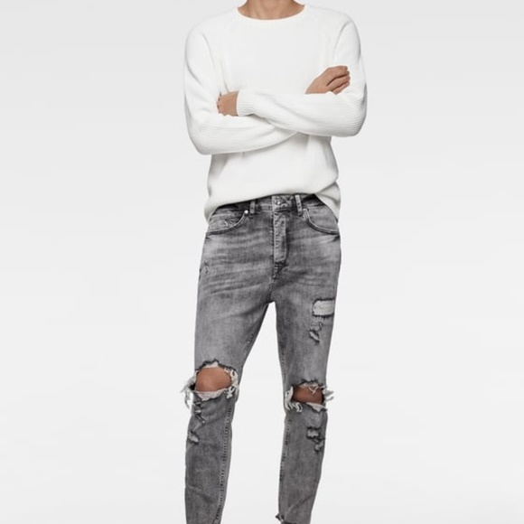 Zara Jeans Zara Carot Fit Mens Gray Denim Size Nwt Poshmark